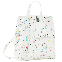 Desigual Rucksack Back Neon Art Summy Mini Weiß Damen 23SAKP31 25X20X8Cm Ca.