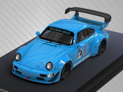 PORSCHE RWB 964 - Hideyoshi  - blue - Mini Station 1:64