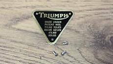 T120 TR6 BONNEVILLE MESSING PATENTSCHILD ABZEICHEN MIT NIETEN - 70-4016 B - Bild 1 von 2