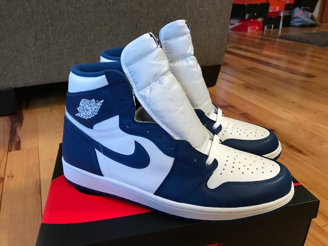 Nike Air Jordan 1 Retro High OG Blue Storm White 555088 127 Size 17 for sale online | eBay