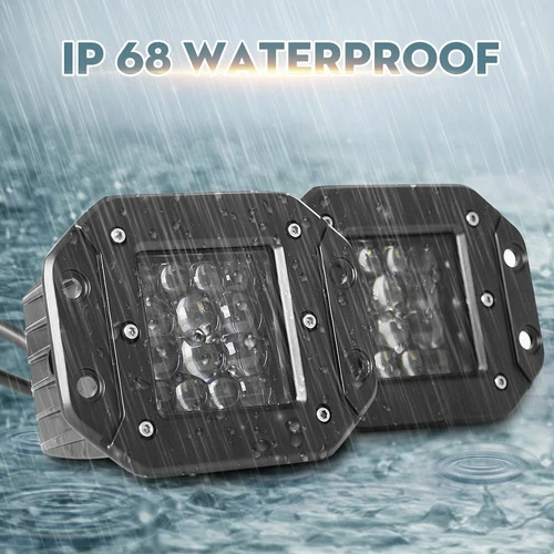 20inch LED Light Bar Flood Spot + 2x 5" 4-Rows Pods + Wiring Kit Offroad SUV ATV - Picture 16 of 24