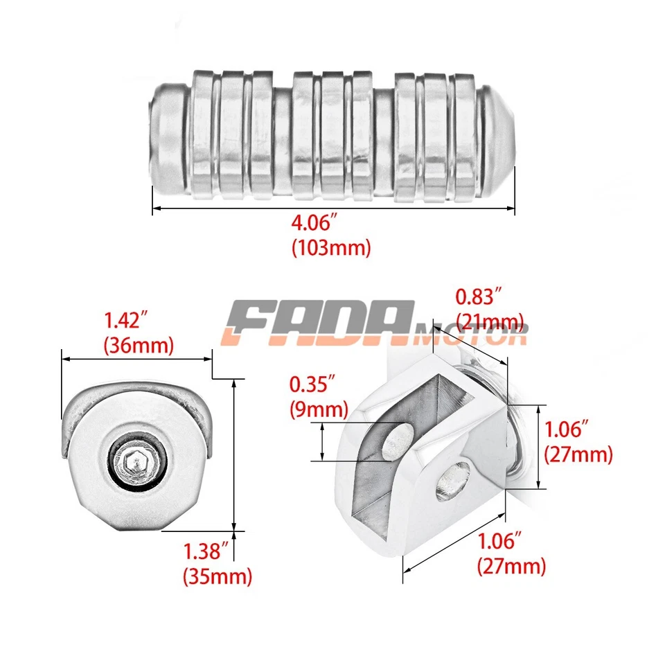 Reposapiés de clavija delantera para Honda ST1300 ST1300A ST1300P 2003-2012 Foto 3 de 3