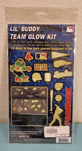 Medias Rojas de Boston • Kit de pegatinas que brillan en la oscuridad • Lil' Buddy • ¡Sellado de fábrica!¡! - Imagen 2 de 2
