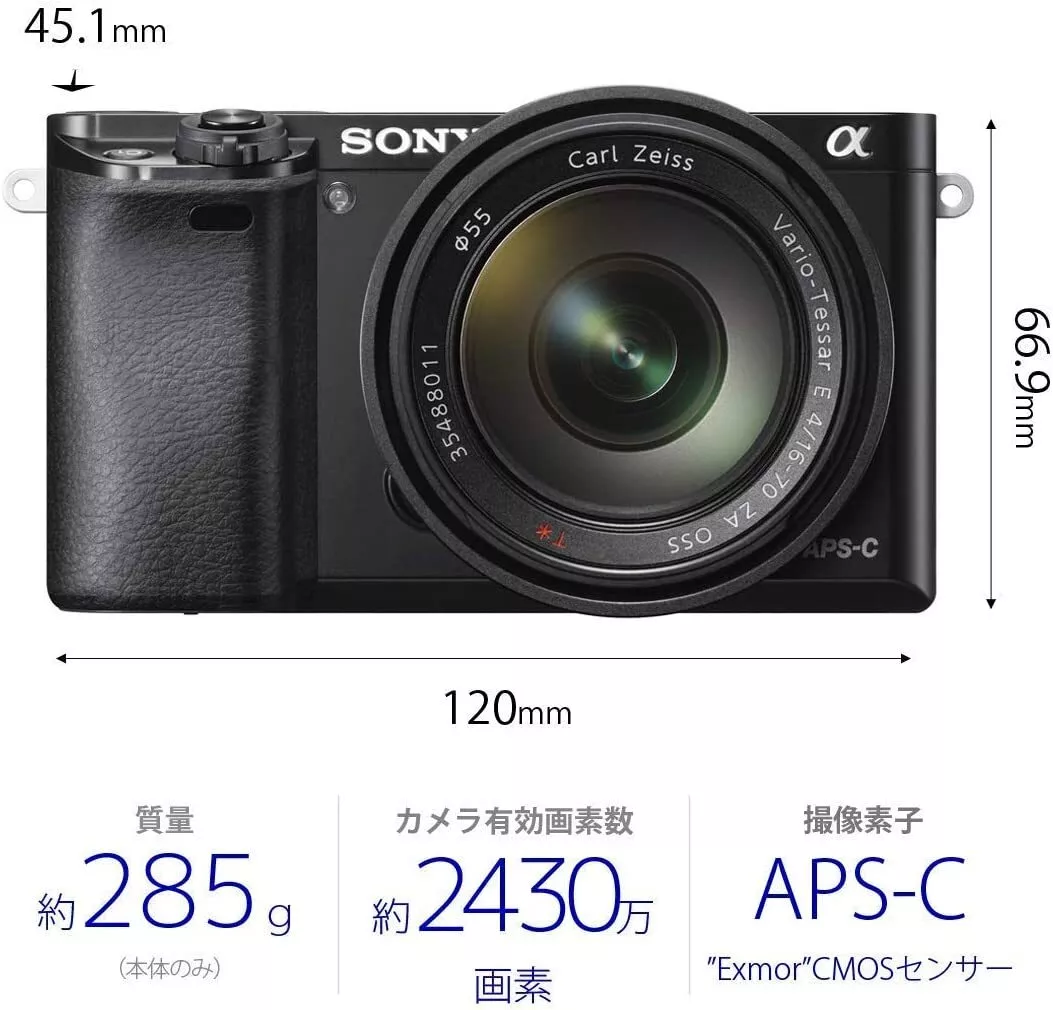 Sony Mirrorless interchangeable-lens camera α6000 body black ILCE-6000 B  (Used)