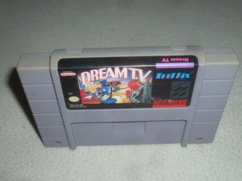 CARTUCCIA SUPER NINTENDO SNES VIDEO GAME ONLY DREAM TV T.v. TRIFFIX CARRELLO RARO - Foto 1 di 2