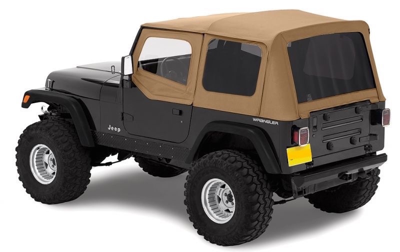 1988-1995 WRANGLER SOFT TOP + UPPER SKINS & TINTED REAR WINDOWS SPICE TAN | eBay