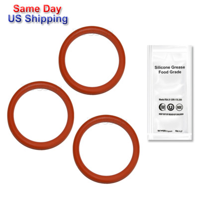 3 Delonghi Generator O-Ring Brew Unit Piston Seal 5332149100 + Silicone Grease