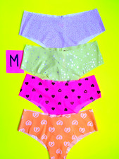 Victoria's Secret PINK Size M Seamless Cheeky Panty Bundle - Lot of 4