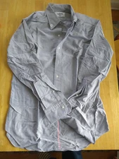 NWOT Thom Browne Navy Oxford Grosgrain Placket Button Down TB5 16-35