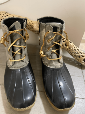 Sperry men’s saltwater duck boots camouflage size 11 canvas rubber rain NEW Sperry Men main image 2