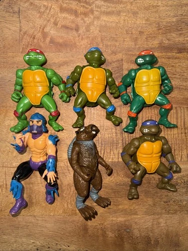 1988 Teenage Mutant Ninja Turtles TMNT Original Set Splinter Shredder Lot Of 6 C