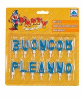 Gadget - Giocoplast: Buon Compleanno - 24 Candeline Rosa+Azzurre -D- Giocoplast