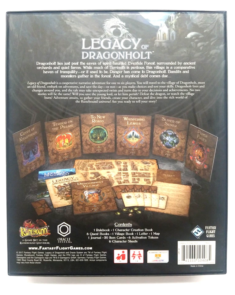  Legacy of Dragonholt Fantasy Flight Games FFGORA01 - Image 2 of 4