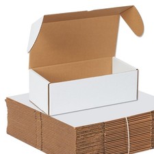 14" Deluxe Shipping Boxes, 14 1/2"L x 7 1/2"W x 5"H, 25-Pack - White Box Mail...