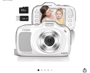 Caméra numérique,Autofocus 4K Vlogging Cameras pour la photographie 32GB￼