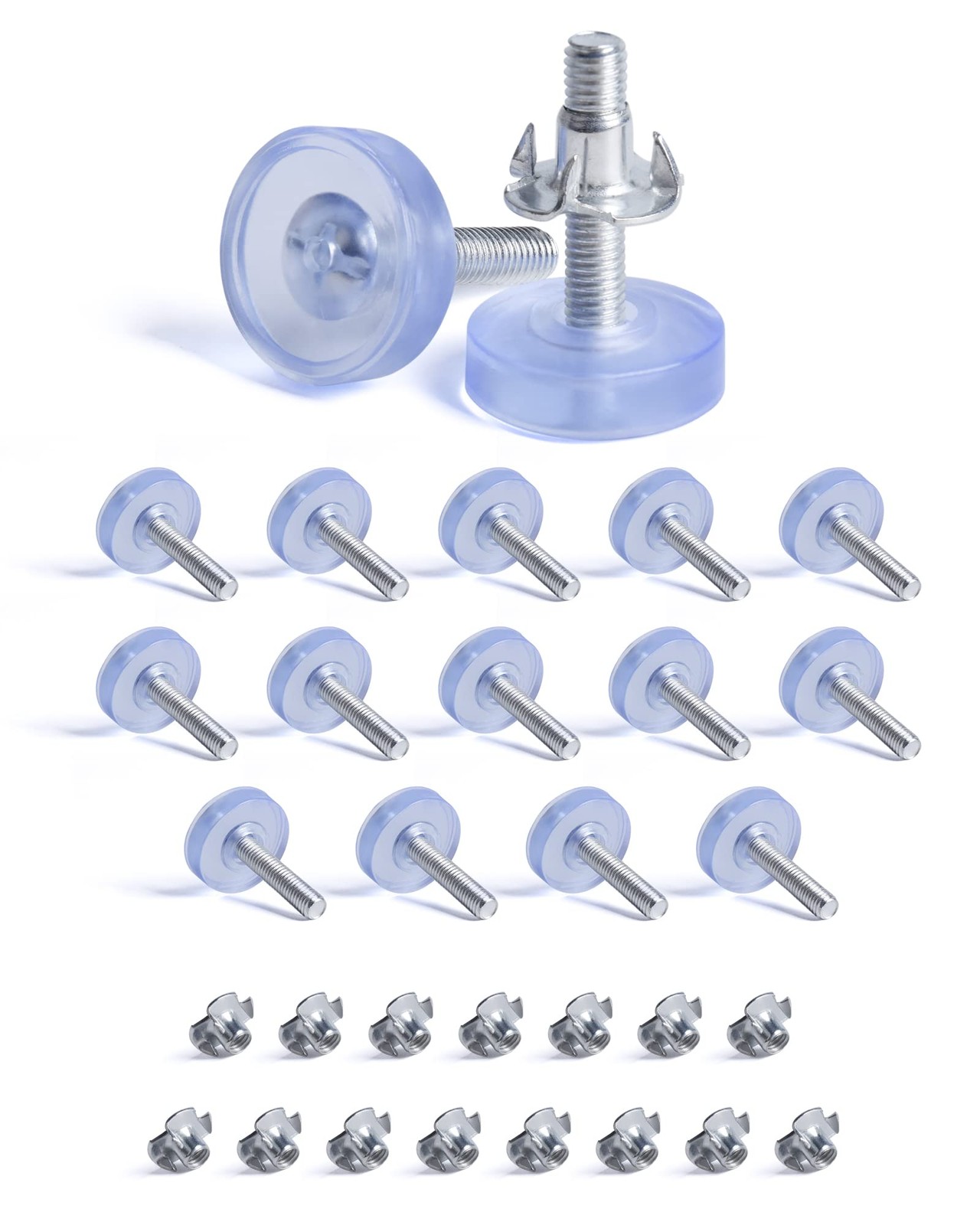 Pieds Réglables M6 Transparents pour Stabiliser Table et Chaise
