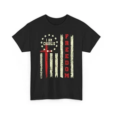 I am Charlie Kirk American Flag Unisex T-Shirt