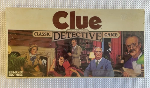 Vintage 1986 CLUE Classic Detective Board Game by Parker Brothers Sealed NEW