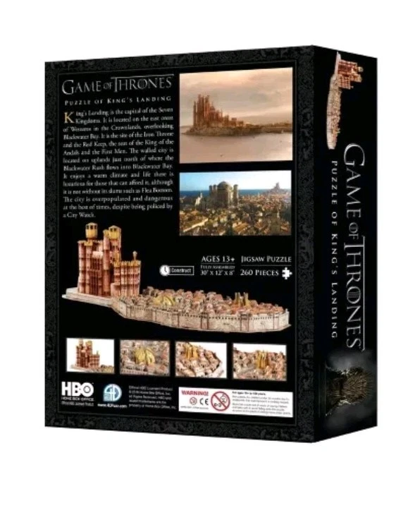 Nuevo Juego de Tronos 3D Desembarco de Reyes Puzzle 260 Piezas 4D Paisaje Urbano Lannister Barath Foto 3 de 4