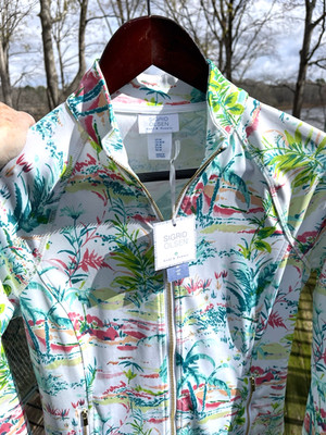 Sigrid Olsen Golf Tennis Zip Jacket UPF 50+ Moisture Wicking Ladies Medium NWT