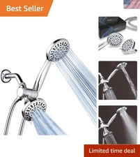 Luxury Chrome 48-Setting 3-Way Shower Head Combo for Ultimate Shower Experience