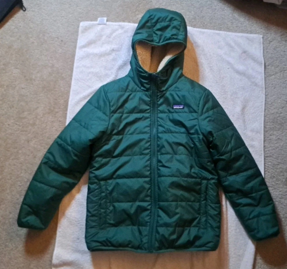 Patagonia Kids' Large 12 Green Reversible Ready Freddy Hooded Jacket Coat 68095
Opens in a new windo