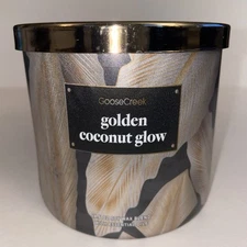 Goose Creek Candle GOLDEN COCONUT GLOW 14.5 Oz 3 Wick Tumbler