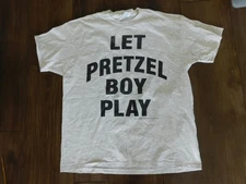 Vintage Rold Gold Pretzel Boy Play Shirt Mens XL Gray 90s Snack Food Promo 1996