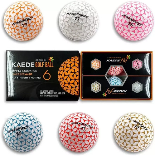 Distance Golf Balls (Half Dozen) 2 Tone Colored 6 Balls - Picture 5 of 8