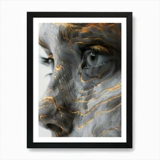 Abstract Portrait Of A Woman Extrao Framed Wall Art Poster Canvas Print Picture