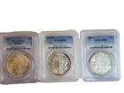 1921 Morgan Silver Dollar P,D,S set PCGS MS64