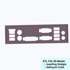 HP 280 PRO G1 MT FX-ISB-8X-3 IO Backplate, 3D Printed Shield