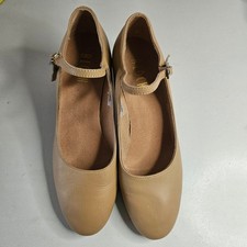 Bloch Tan Leather Mary Jane Tap Shoes Womens Size 8 Heel S0302L Show Tapper