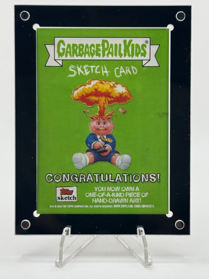 🔥 2020 Topps Garbage Pail Kids Sketch – 1/1 John Brewer Adam Bomb Sketch 🔥 - Image 3 of 3