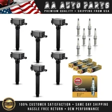 6 Ignition Coil & 6 NGK Platinum Spark Plug for 2012-2017 Jeep Wrangler 3.6L V6