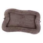 Large Pet Dog Bed Brown Calming Sleeping Puppy Super Soft Mat Pad Washable