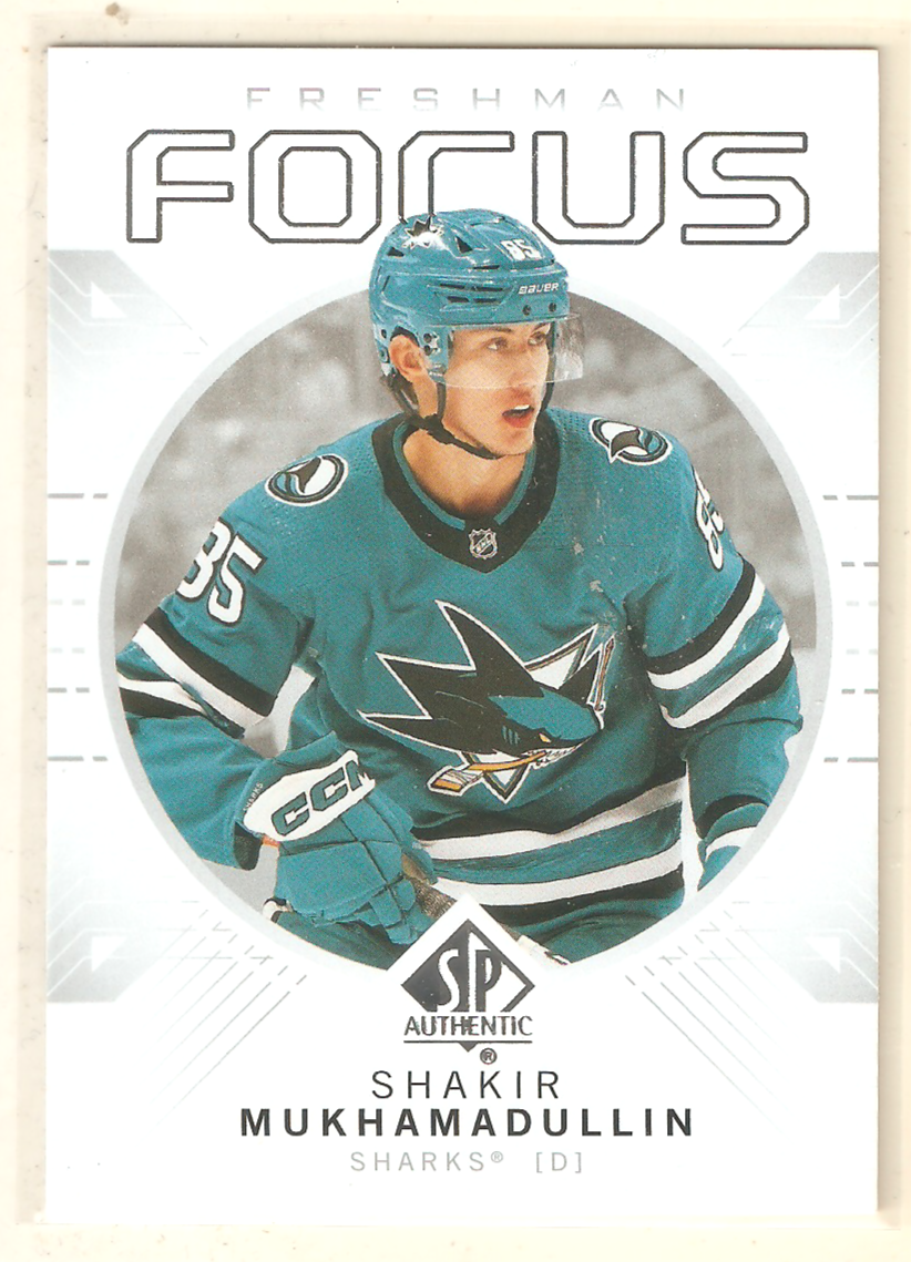 Shakir Mukhamadullin 2024-25 SP Authentic Freshman Focus Insert RC #49 Sharks