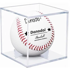 Baseball Display Case Uv Protected Acrylic Clear Baseball Holder Square Cube Bal