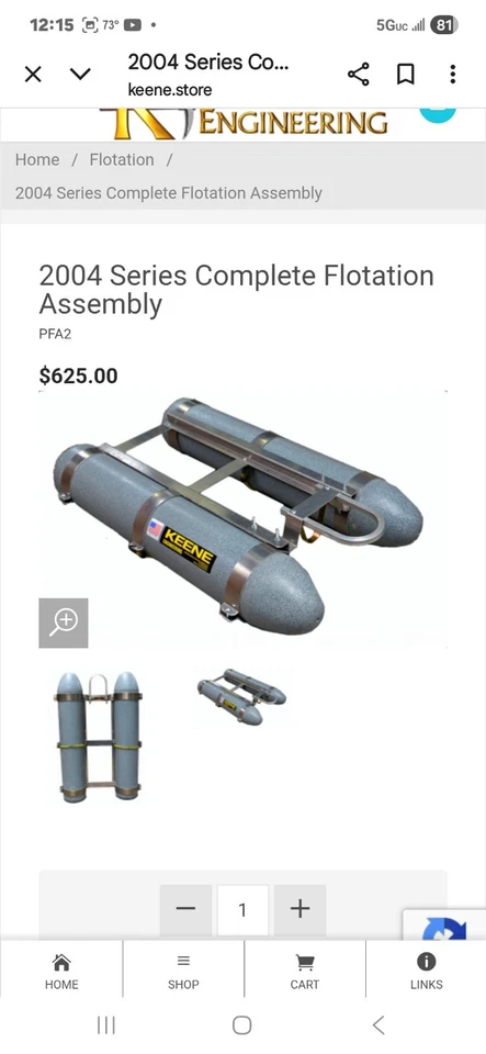 Mochila Keene 2" Conjunto Flotador Dragado Dorado "Nunca Usado" Foto 3 de 4