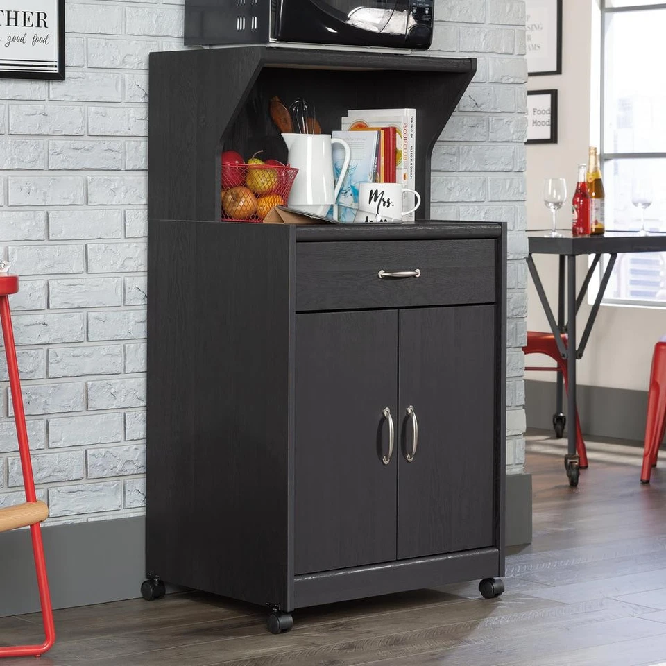 Carro de cocina de almacenamiento varios, acabado roble cuervo Foto 4 de 4