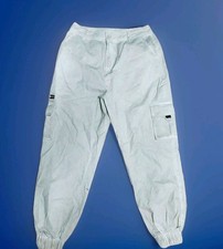 Jogger Pants Women' Large NANA JUDY Beige Khaki High Waisted Matira Cuffed Hem