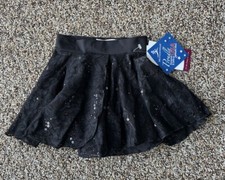 NWT Girl  s Small 4-6 Black Motionwear Dance Skirt