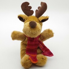Dan Dee Moose Elk 10" Stuffed Animal Plush w Red Pink Scarf