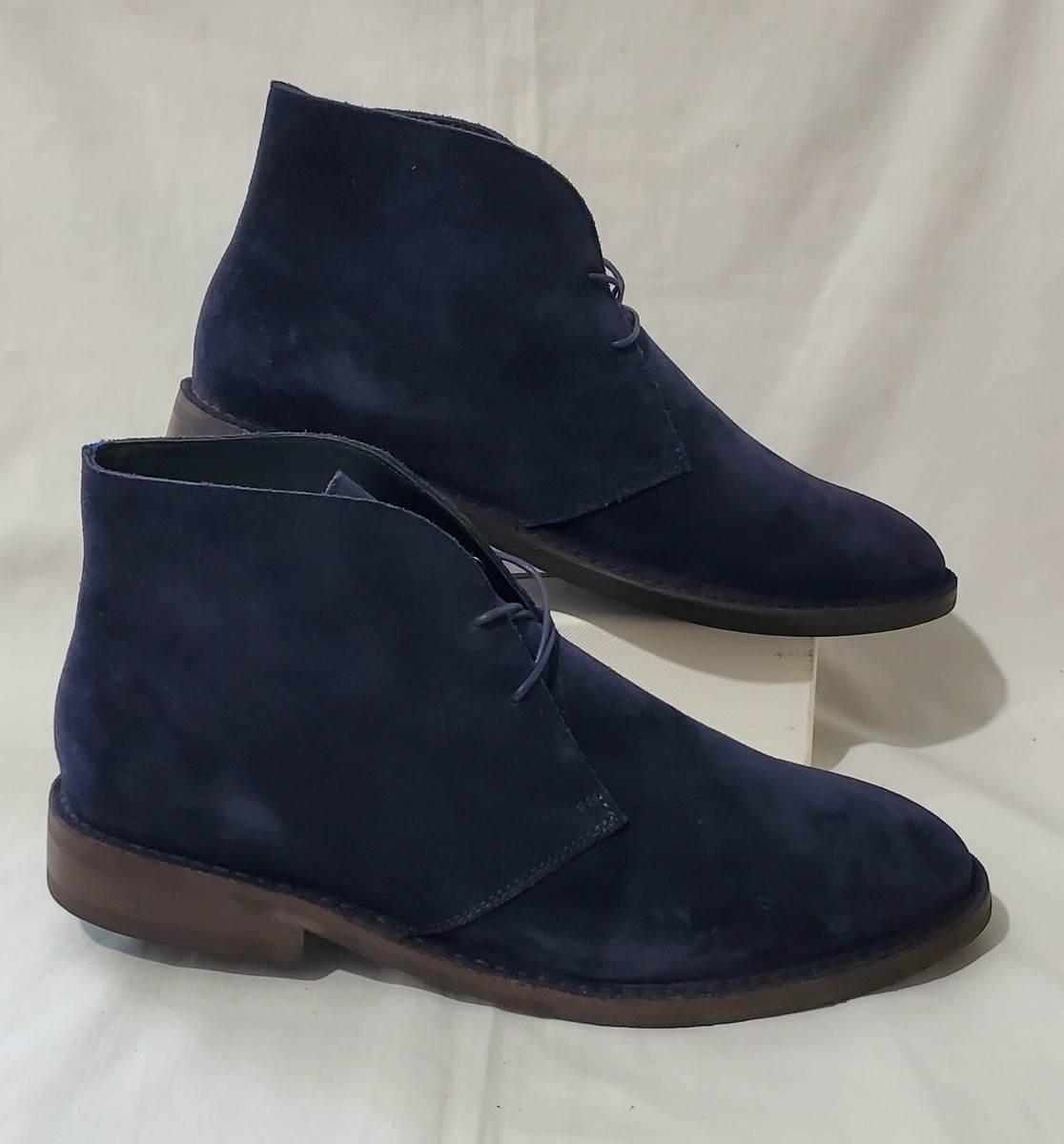Trask Men\'s Dark Blue Suede Leather Brady Chukka Lace Up Boot Size 12 3033 Trask - Brady Navy Blue Suede Chukka Boot | Mitchell Stores main image 4