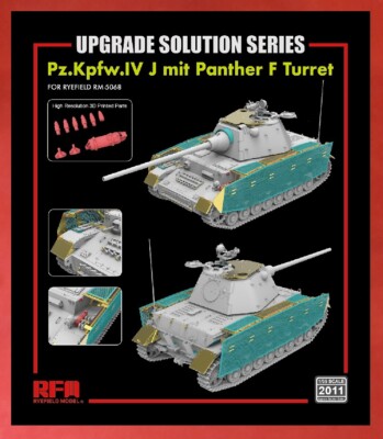 RyeField RM2011 Upgrade Solution 1/35 PzKpfw.IV J mit Panther F Turret -USA Ship