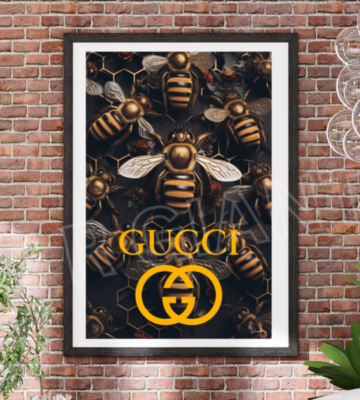 Gucci Bee Wall Art 11x17 Print Wall Decor Gucci Art | eBay