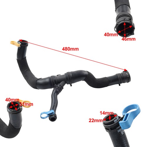 Engine Coolant Water Hose Lower C2Z18115 For Jaguar XF 2.0T 2013-2015 ABS+Rubber - Picture 12 of 13
