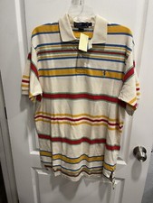   NEW  Polo Ralph Lauren Vintage cotton striped Shirt Size large Men