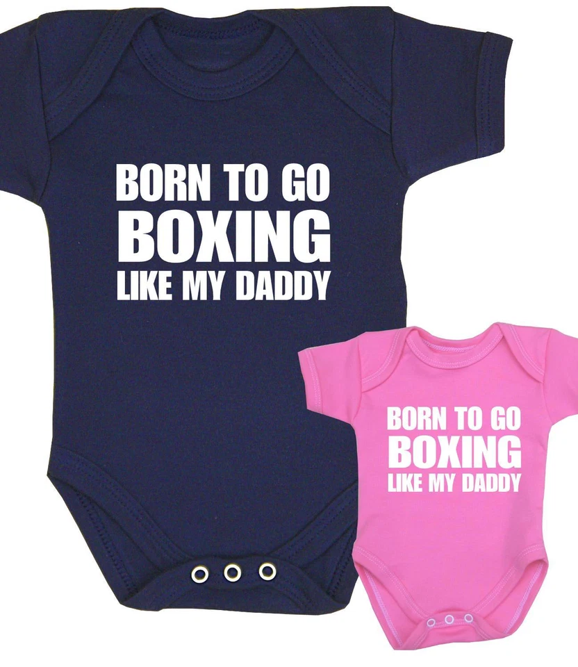 BabyPrem Baby Boys Girls Clothes BOXING Boxer Bodysuit Vest Shower Gifts Present