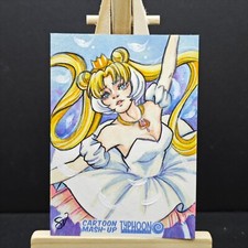 Cartoon Mash-Up Sailor Moon 1/1 Sketch Card Typhoon Productions